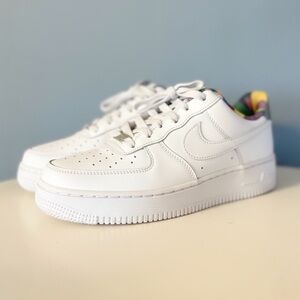 Nike Air Force 1 LV8 White Multicolor Youth 5Y Womens 6.5 White Athletic Shoes